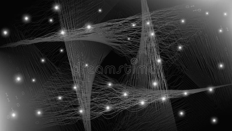 Big Data Analysis. Futuristic Science Background. royalty free illustration