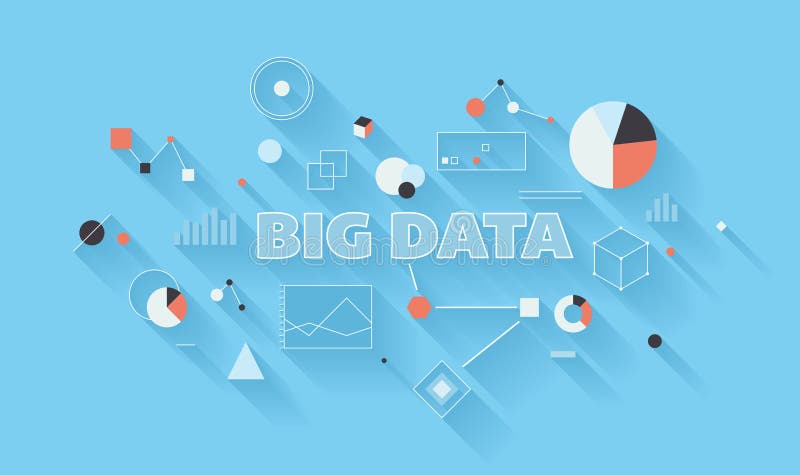 Big data analysis illustration stock illustration