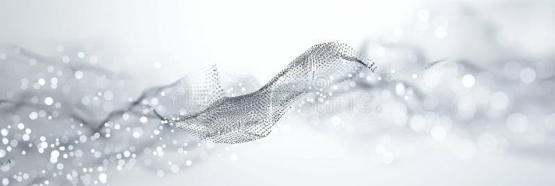 Big Data Background, Abstract Digital Technology Flow Pattern, Big Data 3d Particles, Copy Space royalty free stock photography