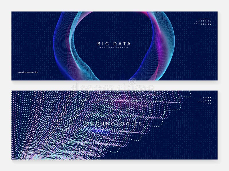 Big data background. Digital technology abstract stock illustration