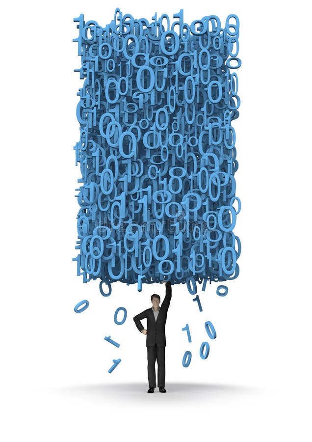Big data businessman royalty free illustration Big data businessman royalty free illustration