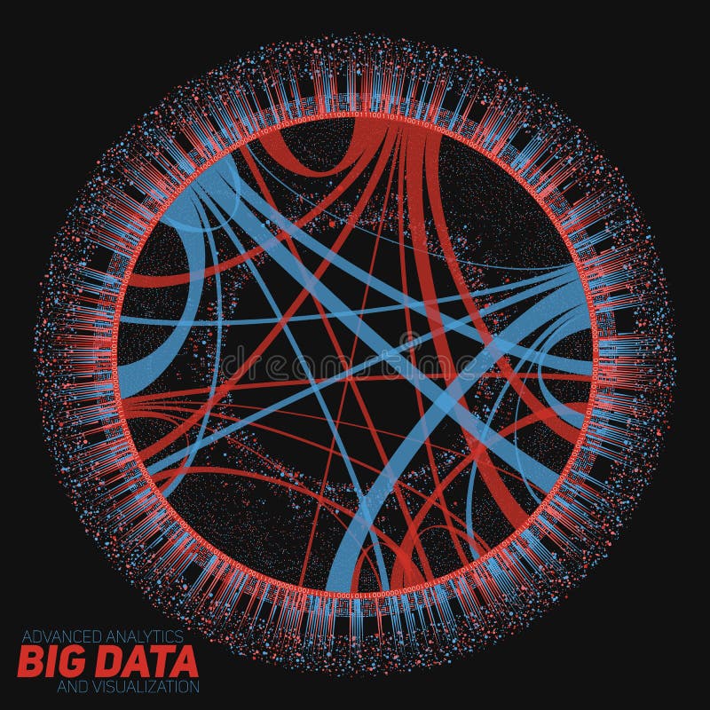 Big data circular visualization. Futuristic infographic. Information aesthetic design. Visual data complexity. vector illustration Big data circular visualization. Futuristic infographic. Information aesthetic design. Visual data complexity. vector illustration