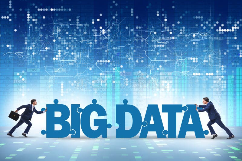 Big Data Concept with Jigsaw Puzzle Pieces Stock Image Image of