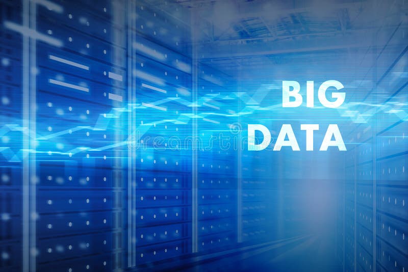 Big data concept, server room interior stock photo Big data concept, server room interior stock photo