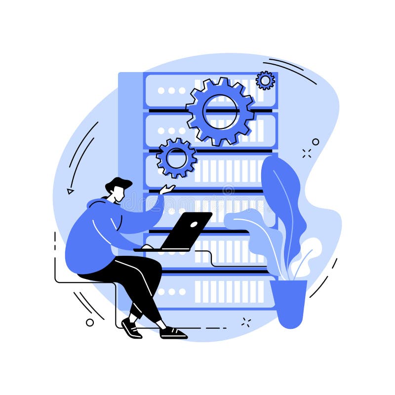 Big data developer abstract concept vector illustration. vector illustration
