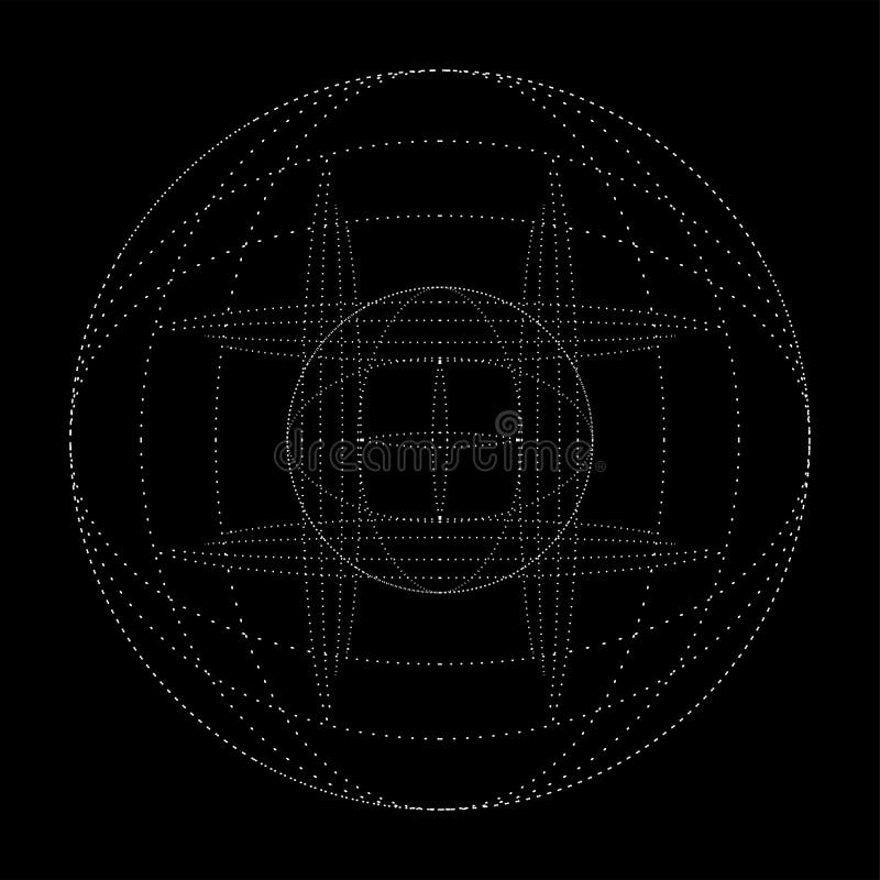 Big data dots particle tech background royalty free illustration