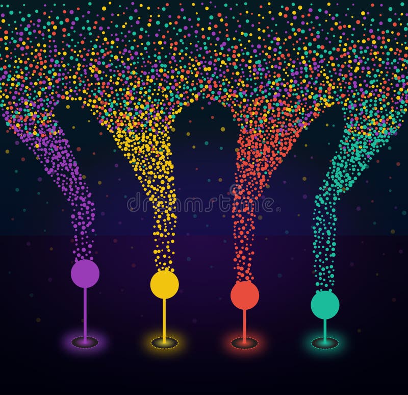 Big data information sorting visualization. stock illustration