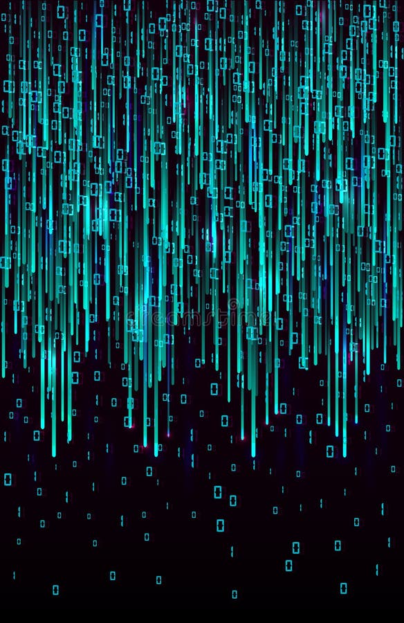 Big data information sorting visualization. vector illustration