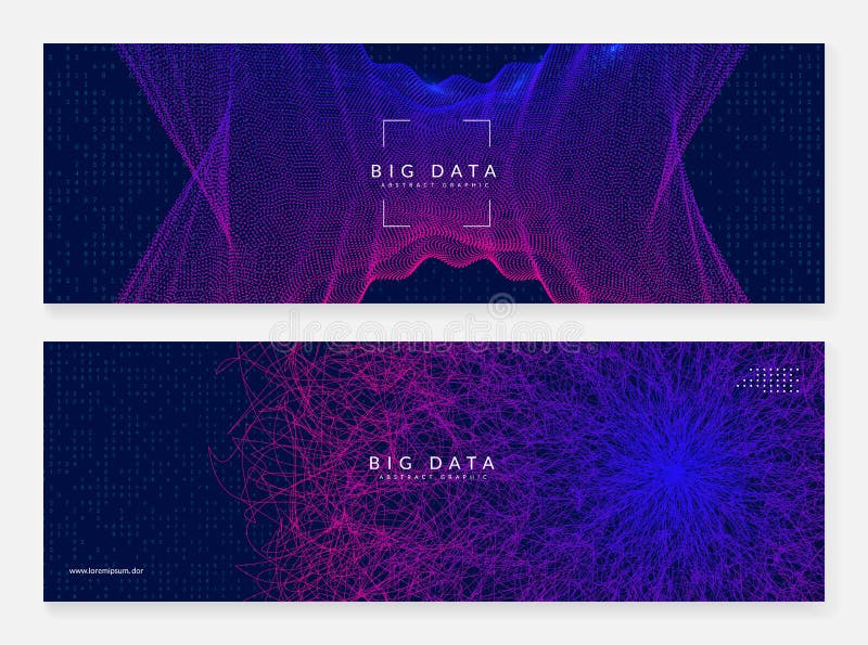 Big data learning. Digital technology abstract stock illustration