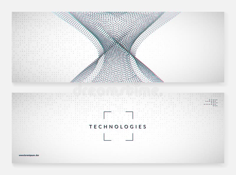 Big data learning. Digital technology abstract vector illustration
