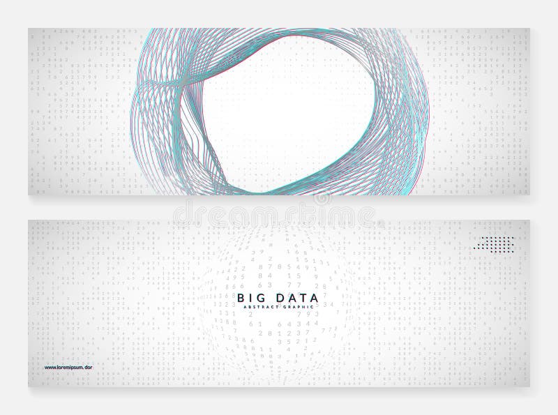 Big data learning. Digital technology abstract stock illustration