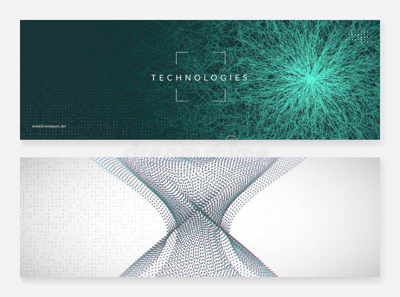 Big data learning. Digital technology abstract royalty free illustration