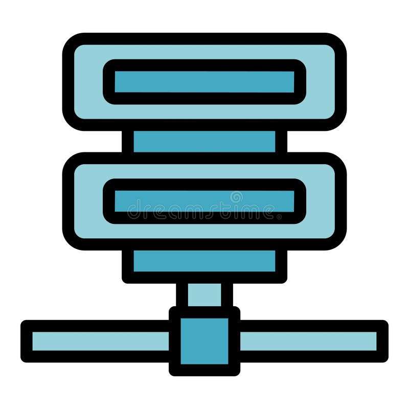 Big data server icon vector flat royalty free illustration