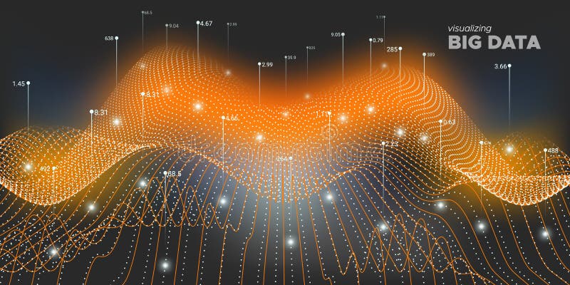 Big Data Stream. Background Statistic. Big Data vector illustration