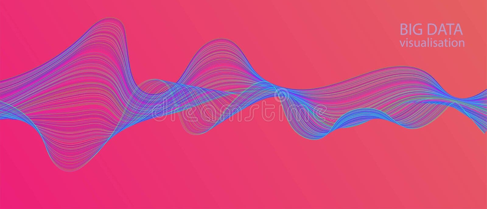 Big Data Stream Futuristic Vector Equalizer. 3D Liquid Waves. Technology  Wallpaper Stock Vector - Illustration of colour, funky: 179795011