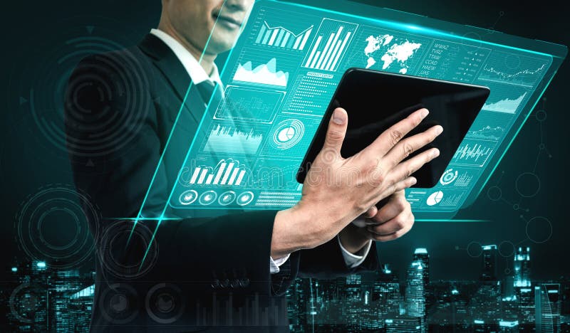 Big Data Technology for Business Finance Concept stock photo
