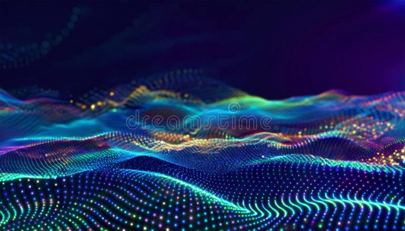 Big data technology Data science analysing artificial intelligence generative AI deep learning machine learning algorithm Neural stock illustration
