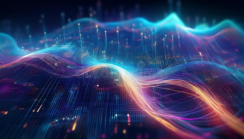 Big data technology Data science analysing artificial intelligence generative AI deep learning machine learning algorithm Neural royalty free illustration