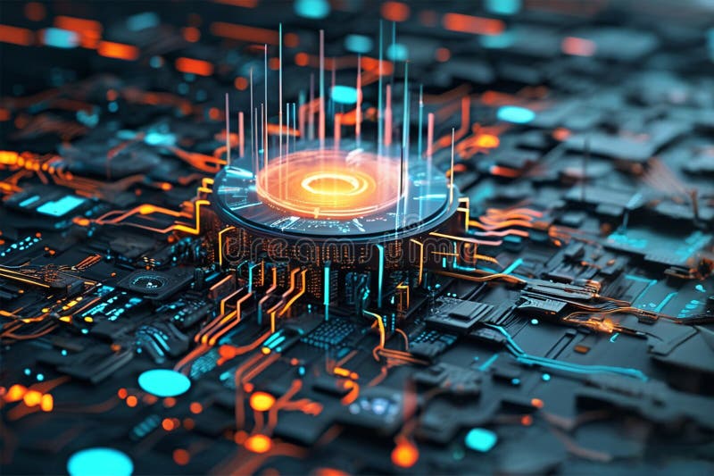 Big data technology Data science analysing artificial intelligence generative AI deep learning machine learning algorithm Neural royalty free illustration