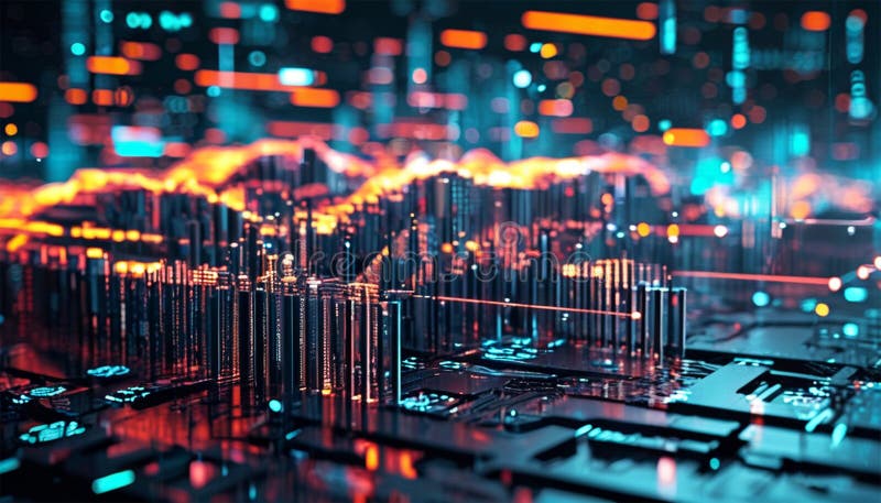 Big data technology Data science analysing artificial intelligence generative AI deep learning machine learning algorithm Neural stock illustration