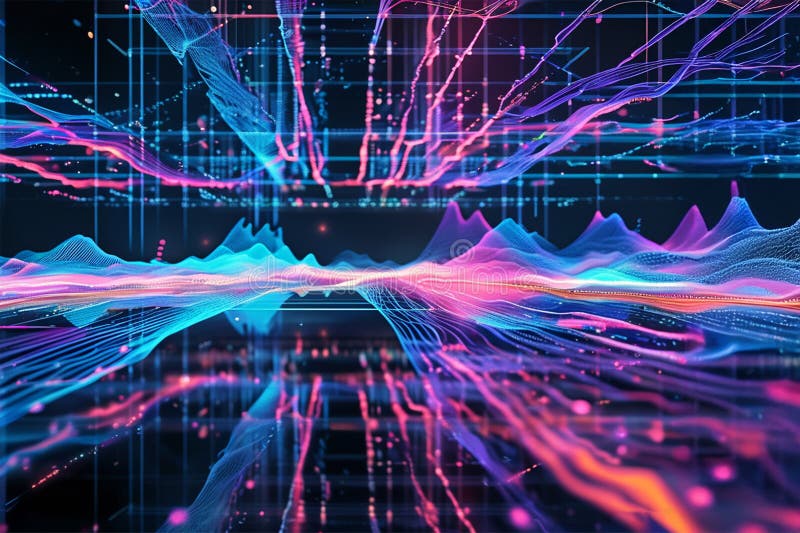 Big data technology Data science analysing artificial intelligence generative AI deep learning machine learning algorithm Neural royalty free illustration