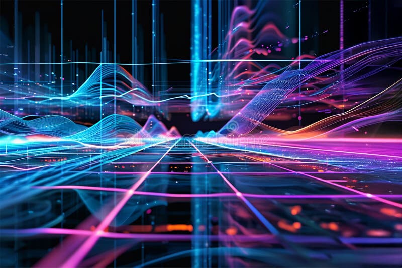Big data technology Data science analysing artificial intelligence generative AI deep learning machine learning algorithm Neural royalty free illustration