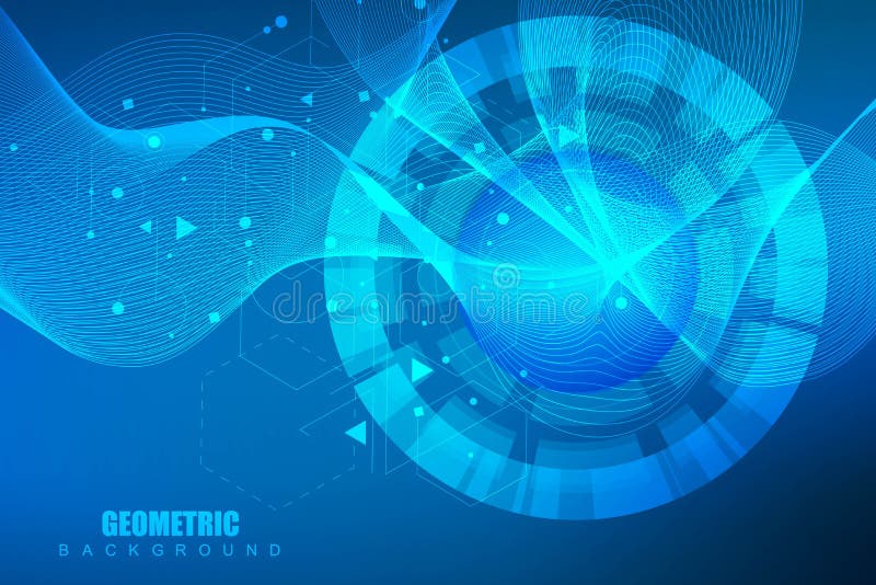 Fundal mare de vizualizare a datelor. fundal virtual abstract futuristic modern. conexiune model rețea științifică vector illustration