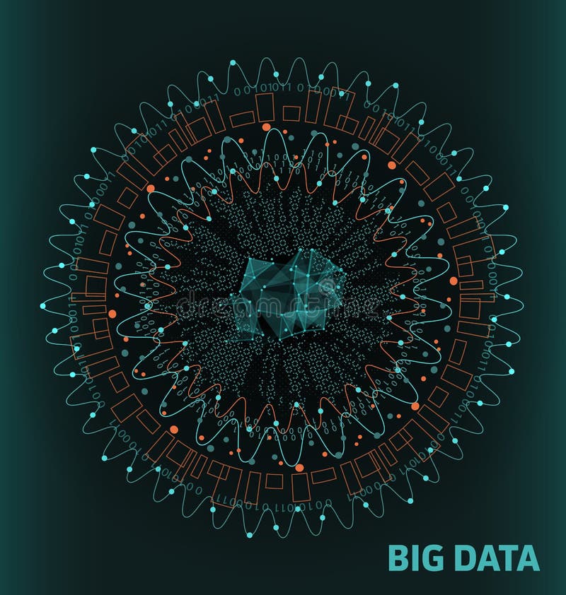 Big Data Visualization. Futuristic Infographic. Information Abstract Design royalty free illustration