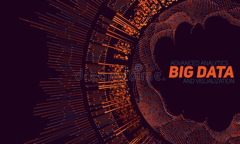 Big data visualization. Futuristic infographic. Information aesthetic design. Visual data complexity. royalty free illustration