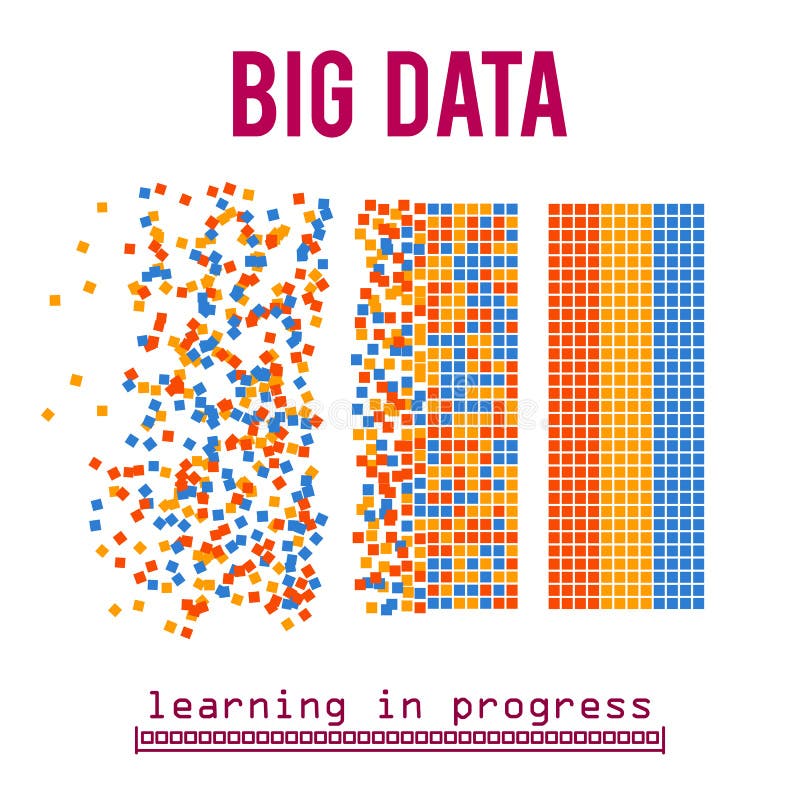 Big data visualization vector background. stock illustration