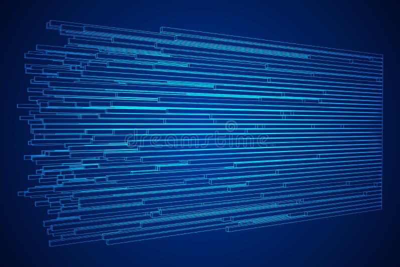 Big data visualization vector concept royalty free illustration