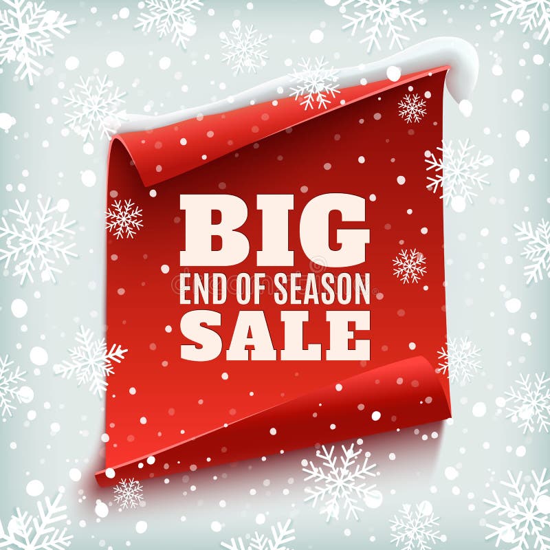 Big End of Season Sale Poster. Stock Vector - Illustration of discount,  peeling: 63250132