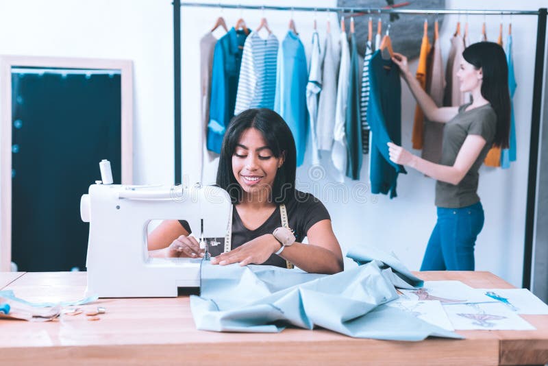 Ingenious Girls Starting Their Own Clothing Brand Stock Image - Image ...