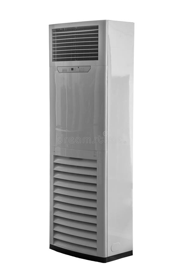 Big Floor Standing Air Conditioner Isolated. Stock Photo Image of