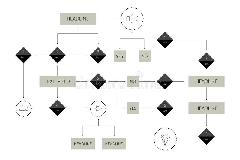 Big flowchart. Geometric scheme. Presentation infographics element. vector illustration Big flowchart. Geometric scheme. Presentation infographics element. vector illustration