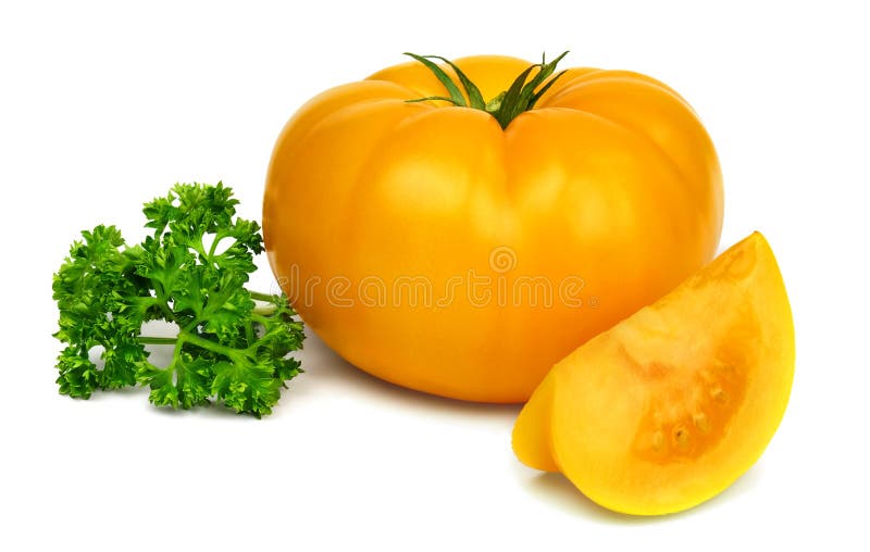 Big fresh yellow tomato. stock image. Image of healthy 70627231
