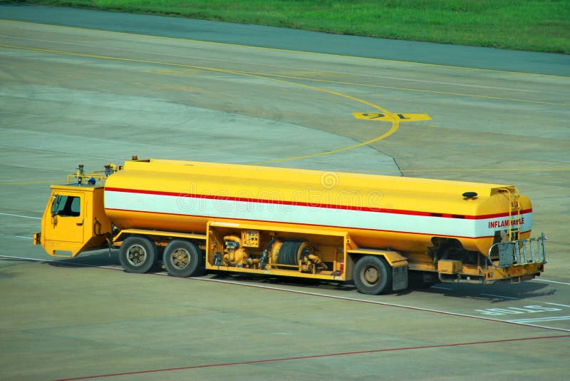 Big Fuel Truck at the Airport Stock Image Image of ground, machine