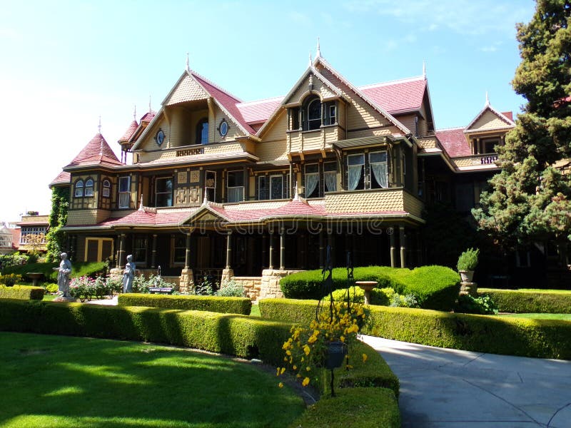 Big Garden of the San Jose Winchester Mystery House. Big Garden of the San Jose Winchester Mystery House