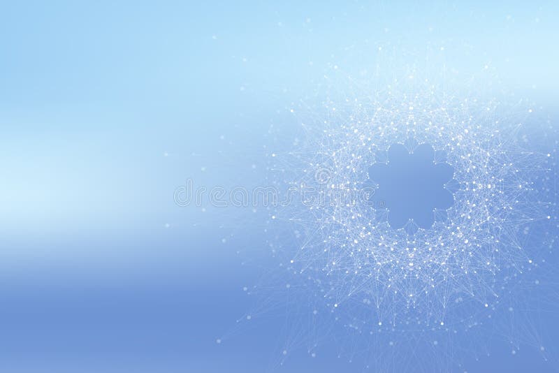 Big Genomic Data Visualization. DNA helix, DNA strand, DNA Test. Molecule or atom, neurons. Abstract structure for stock images