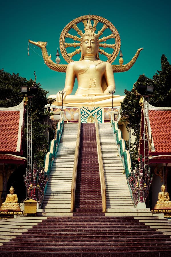 Big golden Buddha statue. Thailand
