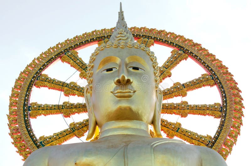 The Big Golden Buddha at wat pra yai, koh samui, Thailand, Public architecture,Public domain.