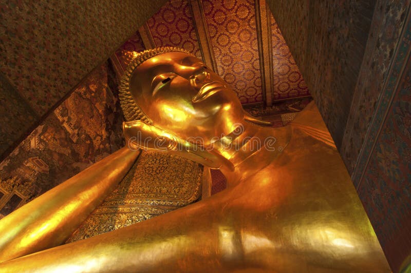 Big Golden Reclining Buddha Image at Wat Pho