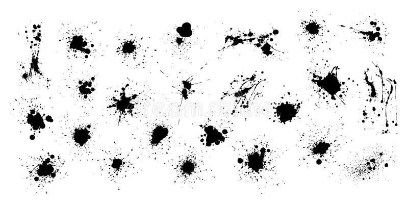 Big graffiti spray banner set. Highly detailed spray paint frame. Vector illustration royalty free illustration