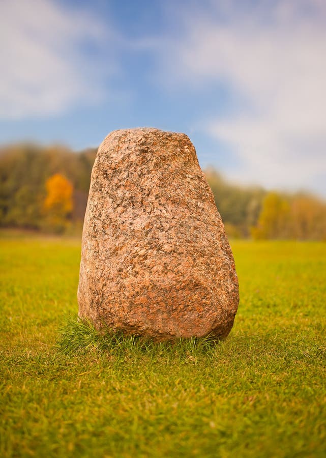 Big granite rock stock image