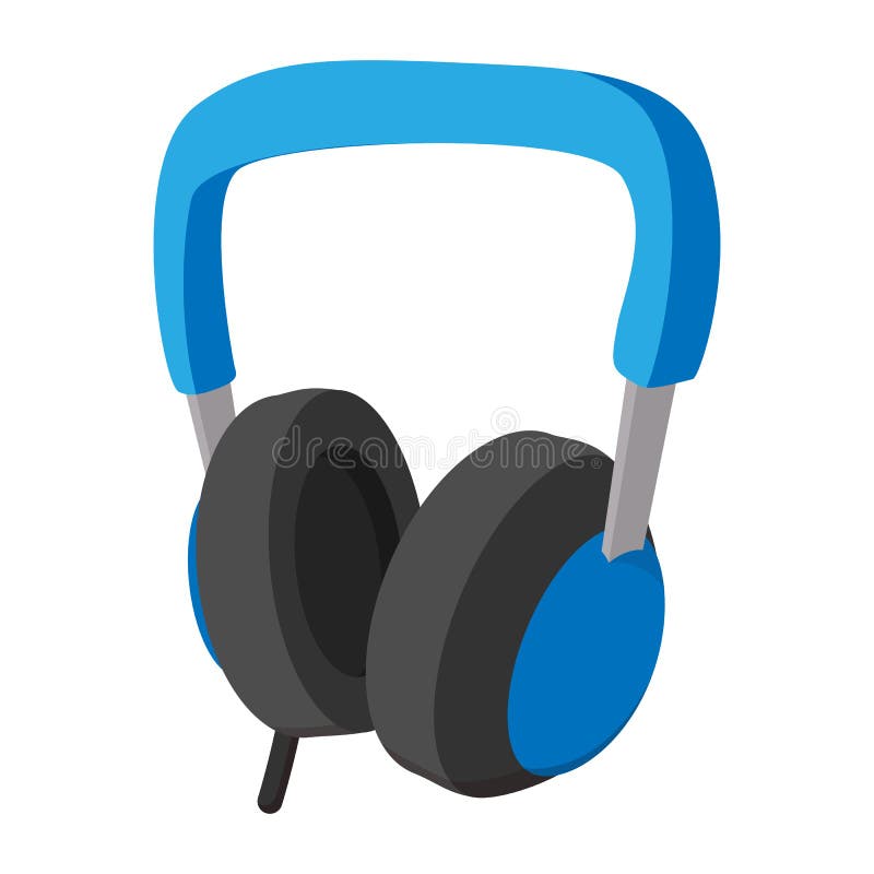 Big Headphones Cartoon Icon Stock Vector - Illustration of color, play ...