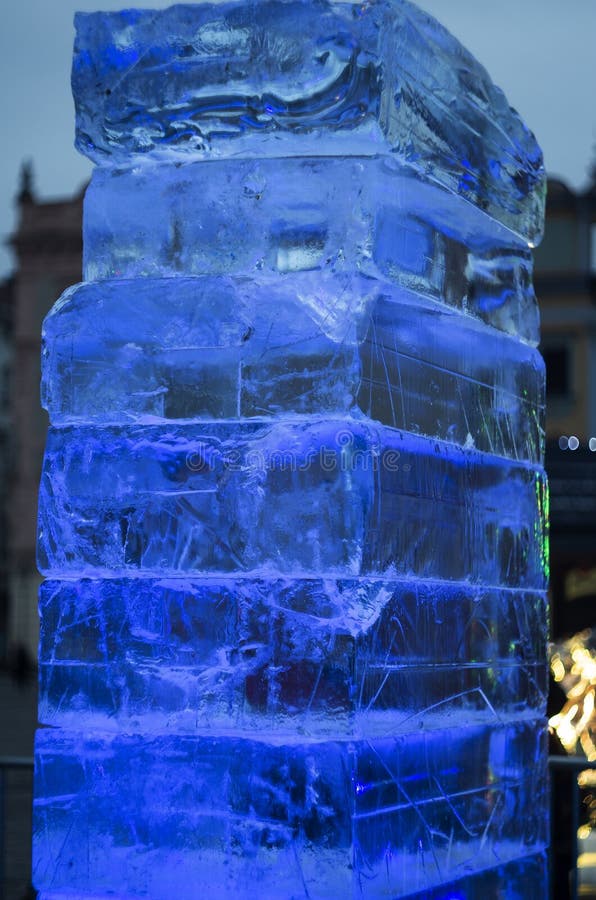 Big Ice Block for Ice Sculptures Stock Photo Image of glass, backlit
