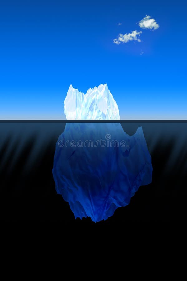 Big iceberg in the ocean royalty free illustration Big iceberg in the ocean royalty free illustration