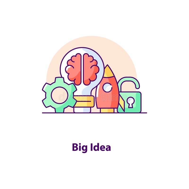 Big idea creative UI concept icon stock illustration