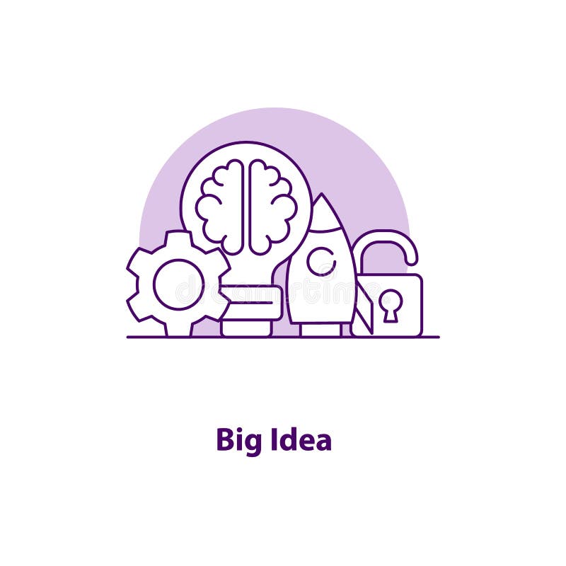 Big idea creative UI concept icon stock illustration