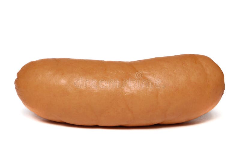 Big isolated sausage stock image. Image
